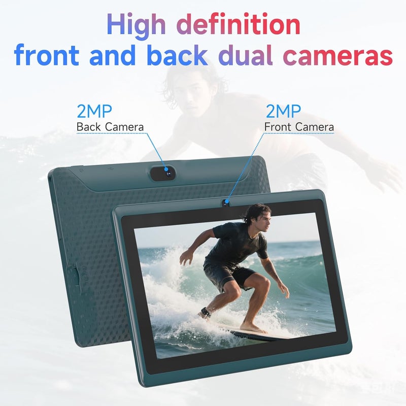 Aheadlink Android 14 Tablet 7 inch Tablets with Case, 8GB RAM 32GB ROM 1TB Expand, Quad-Core Processor Tablet PC, 1024 x 600 IPS Screen, Dual Camera, 3000mAh Battery, Bluetooth, WiFi, GMS, Widevine L1, Navy - Image 5